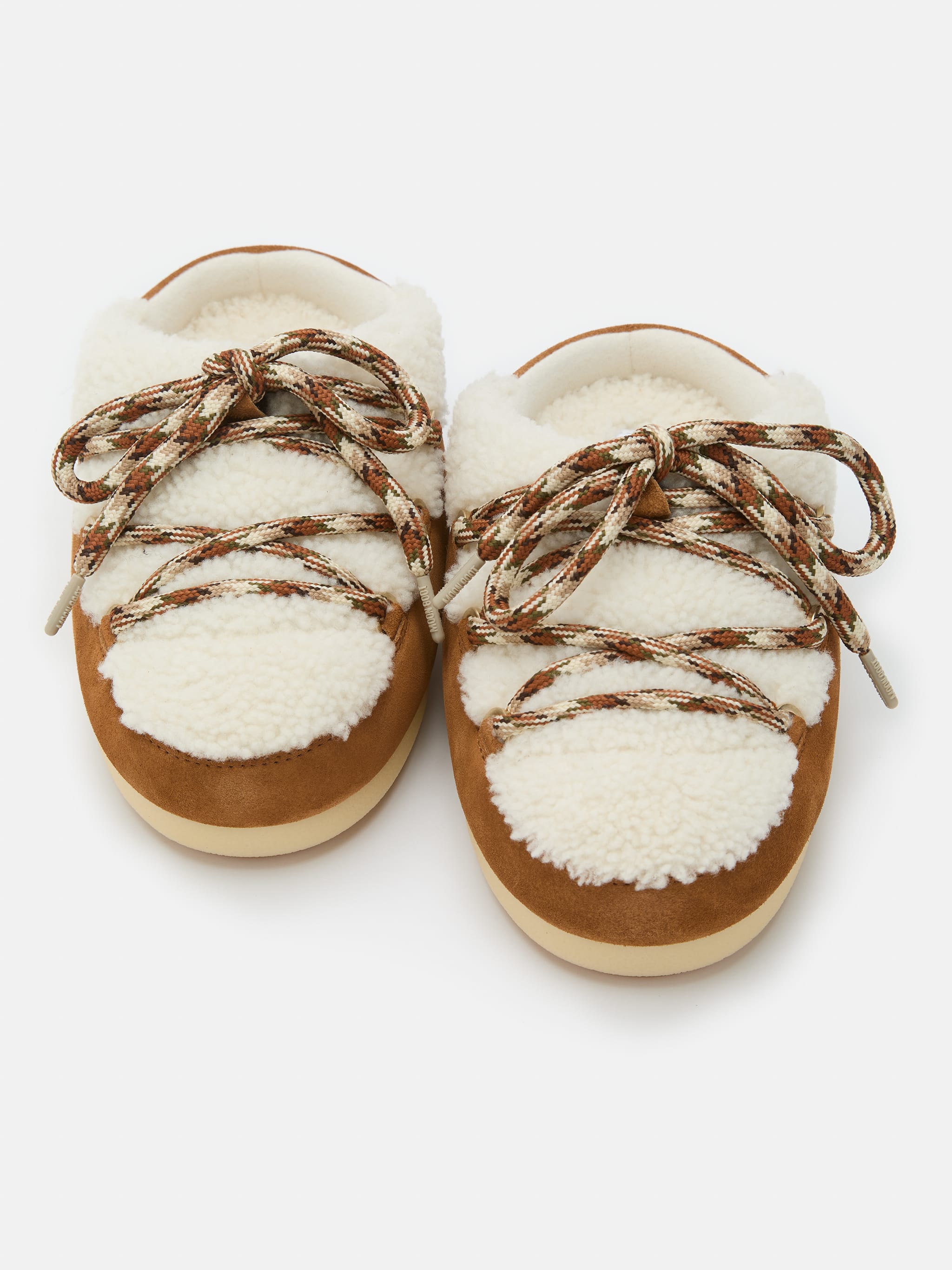EVX BROWN SHEARLING MULS