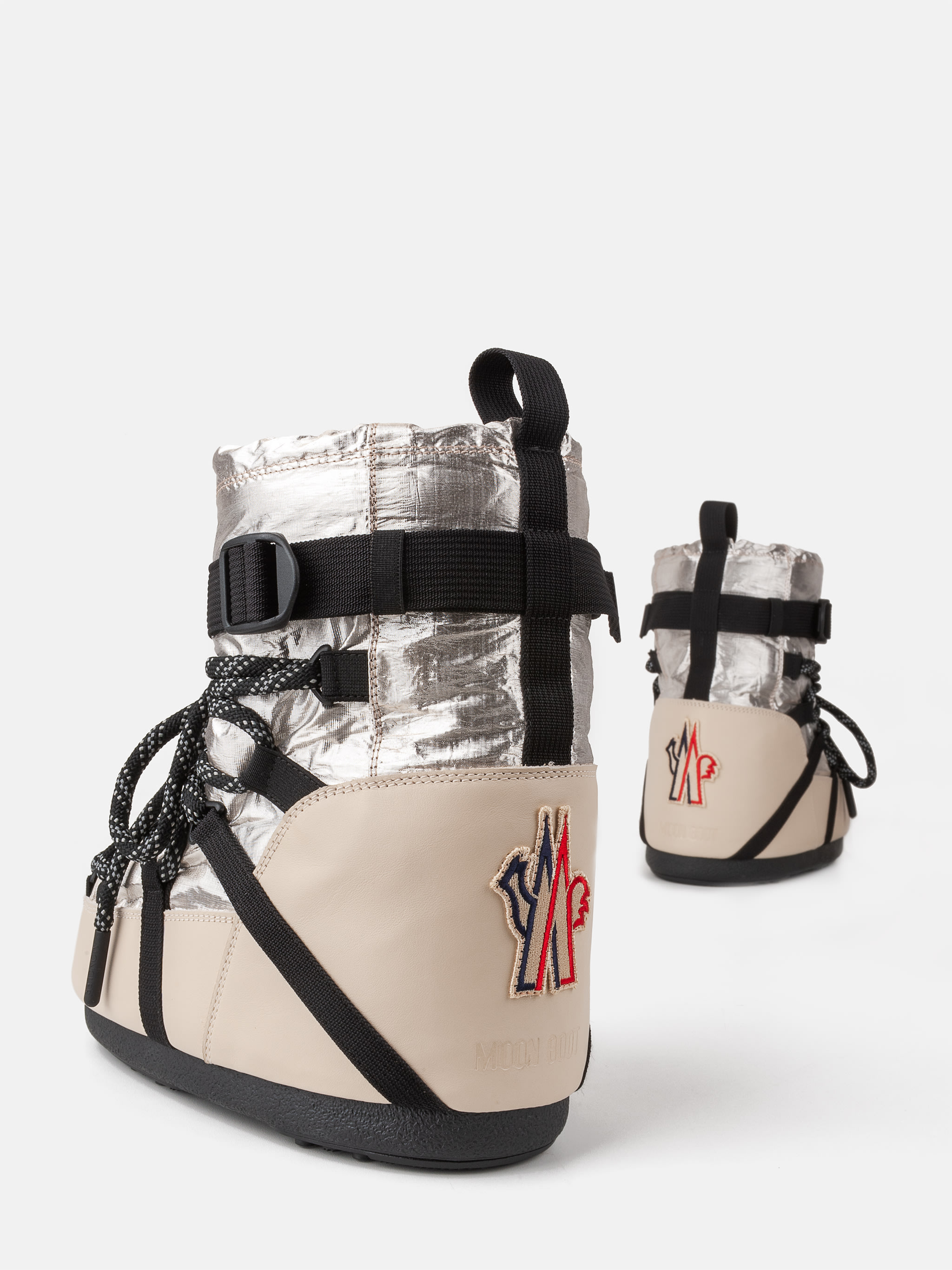 MOON BOOT X MONCLER GRENOBLE ICON LOW LÄTT GULD STÖVLE