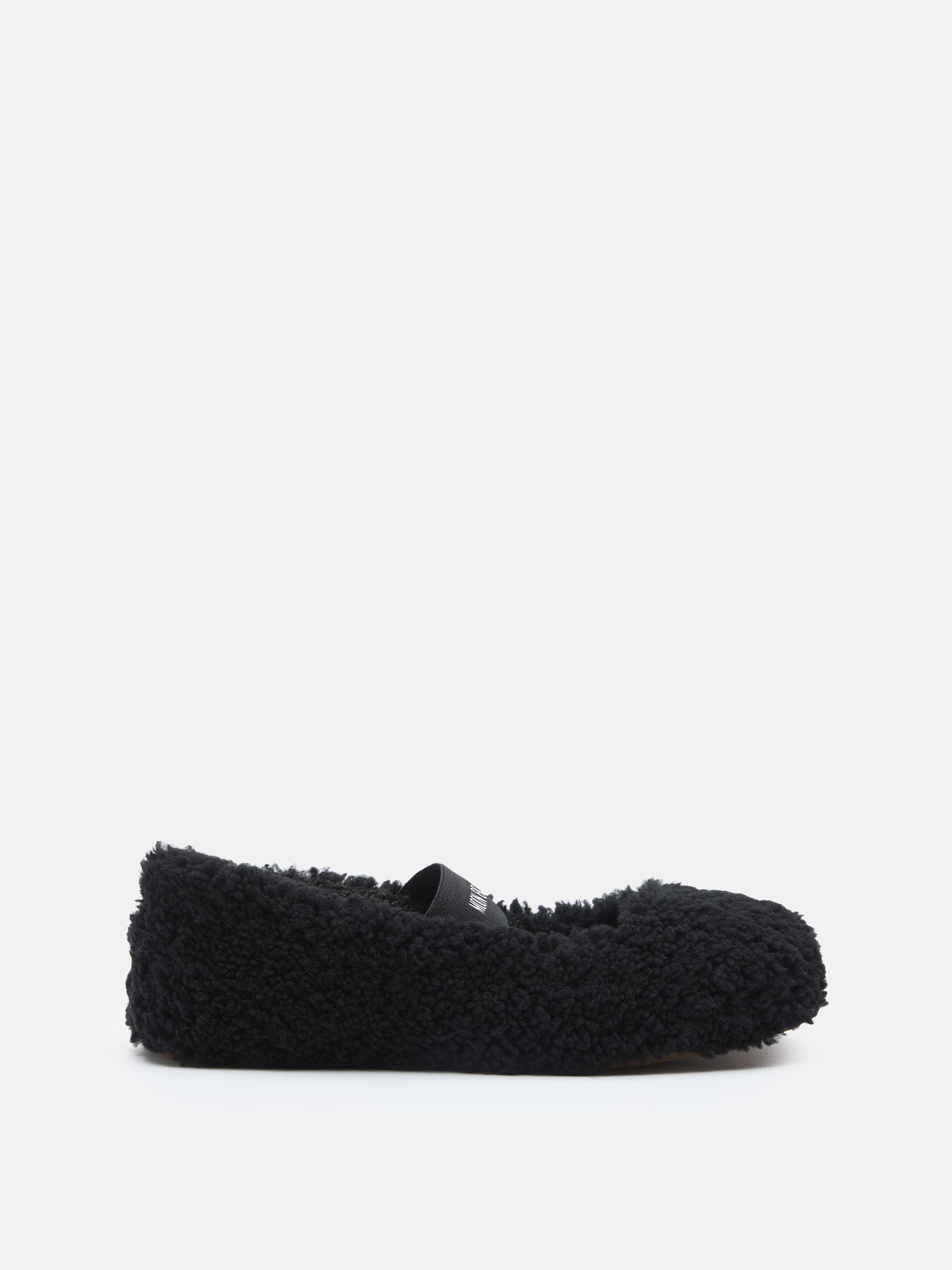SHEARLING SVARTA BALLERINOR