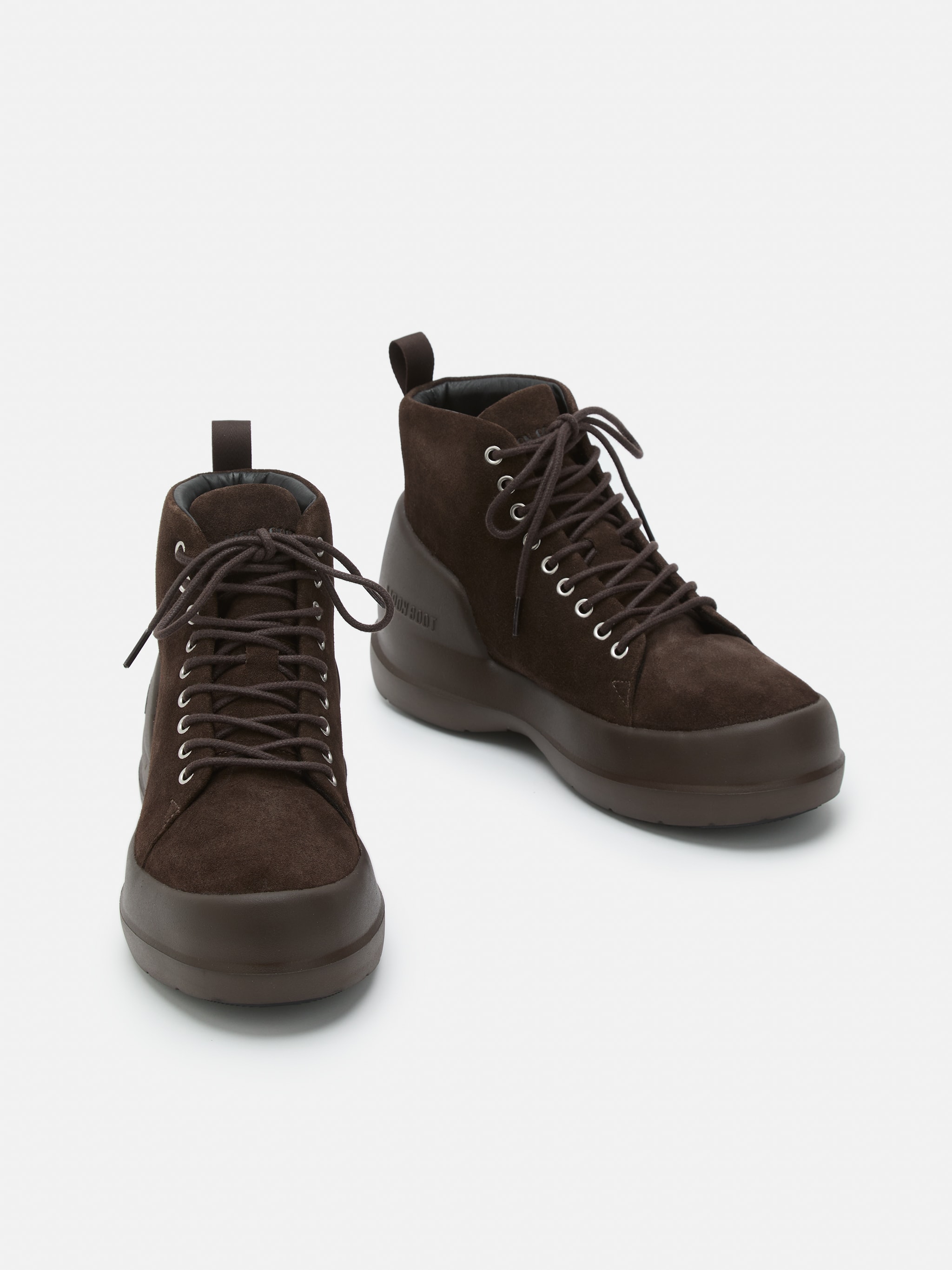 MEZZALUNA MÅTTIG MÖRKT BROWN SUEDE LACE-UP MIDSKOR