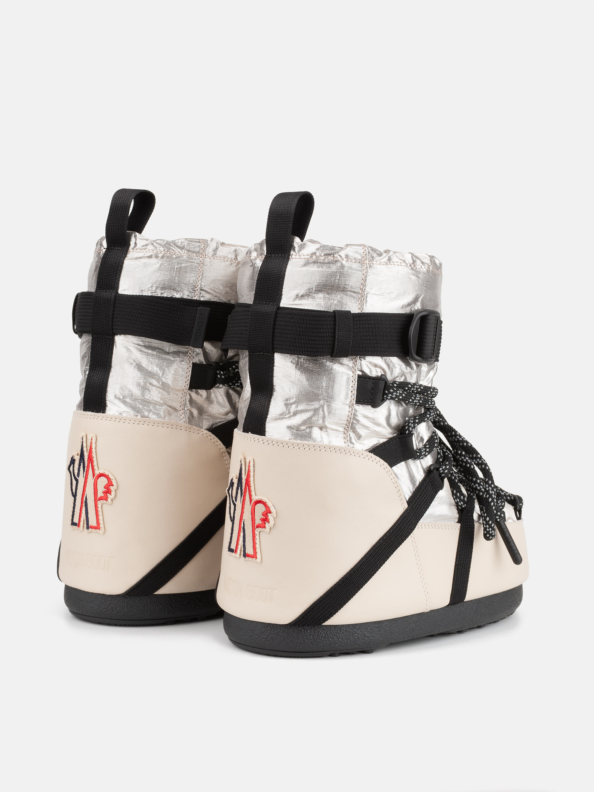 MOON BOOT X MONCLER GRENOBLE ICON LOW LÄTT GULD STÖVLE