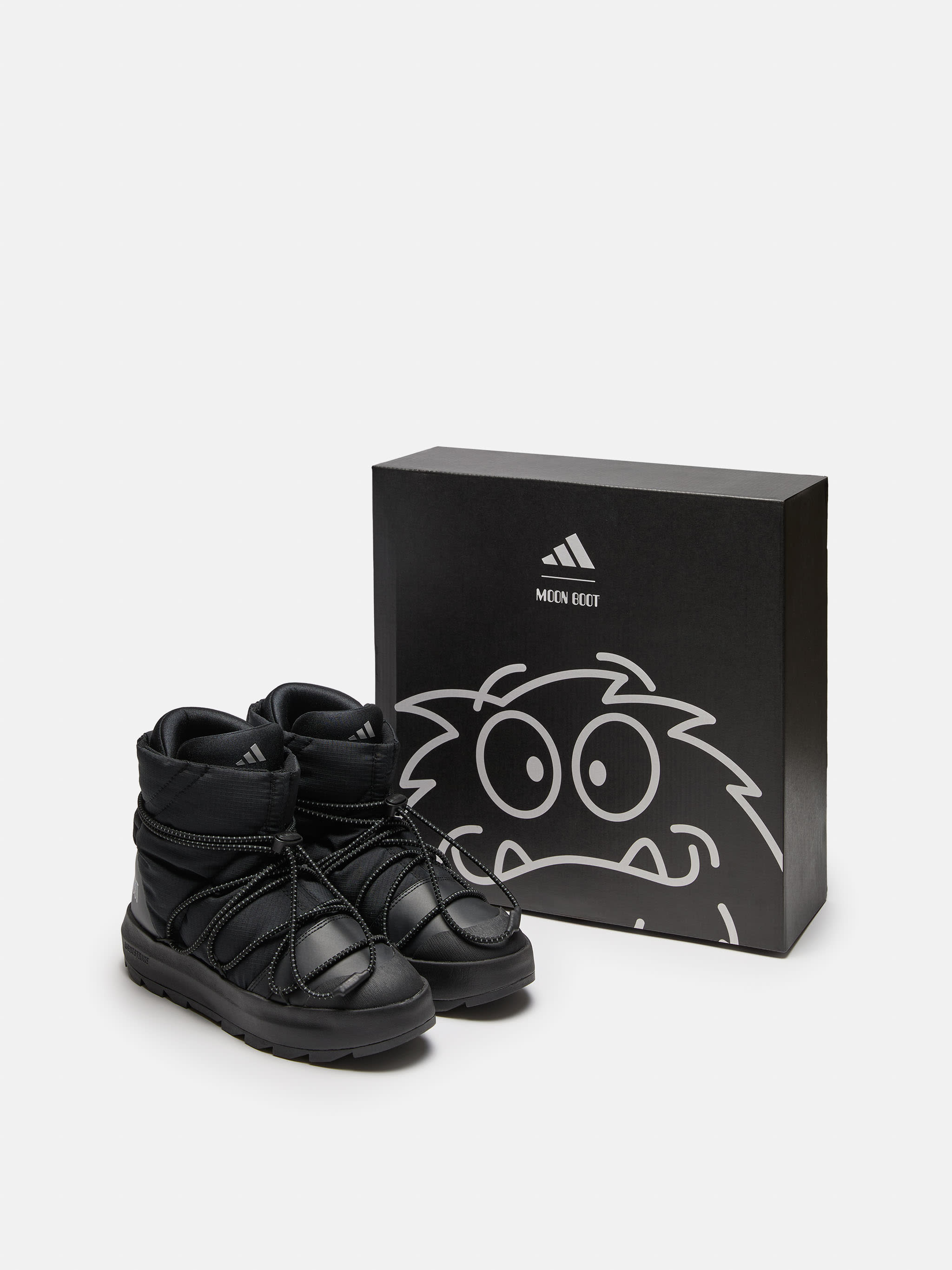 ADIDAS X MOON BOOT SVART ACE MID-TOP KULLE