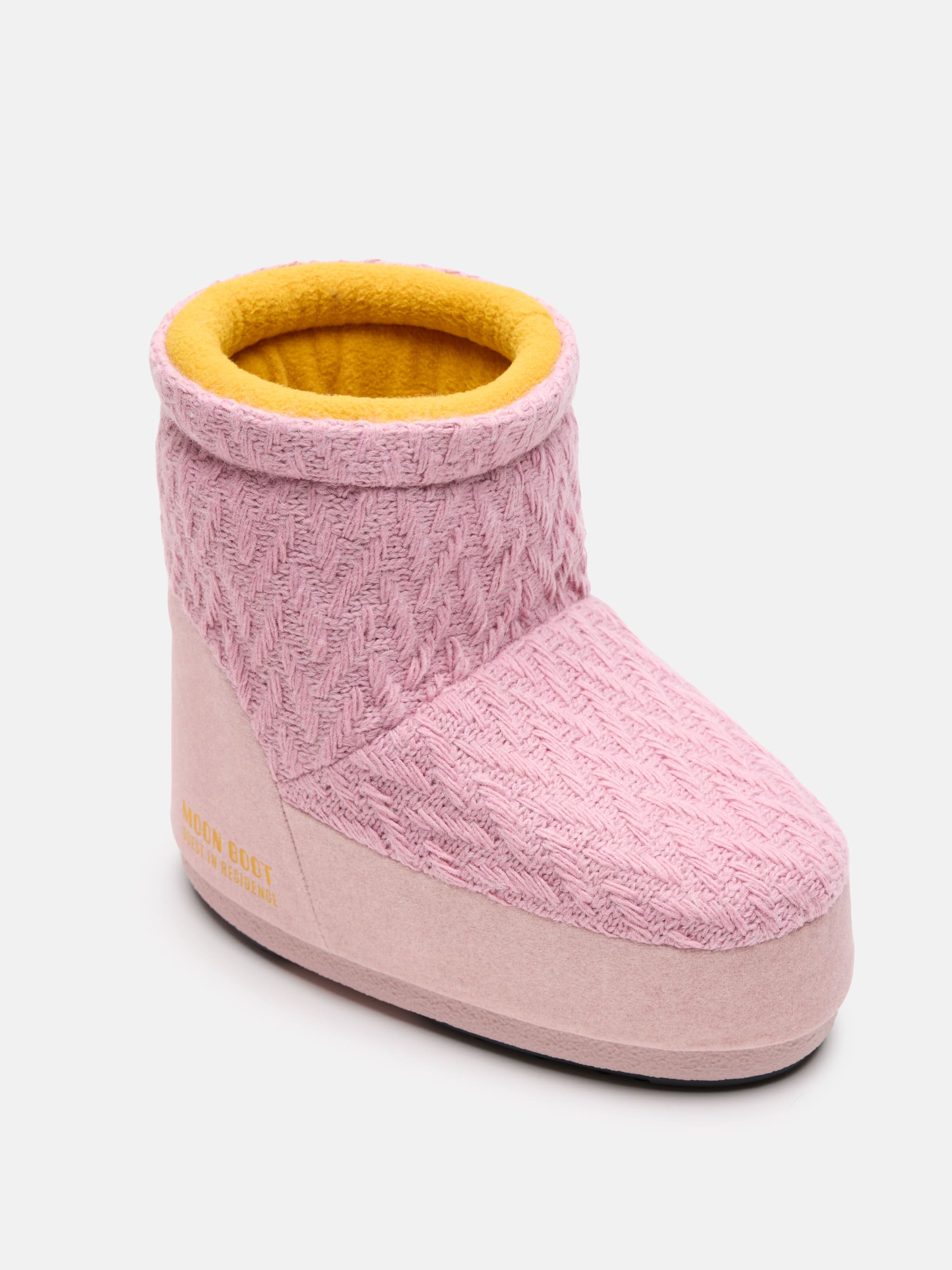 MOON BOOT X GUEST IN RESIDENCE ICON LOW NO LACE ROSE KNIT STÖVLAN