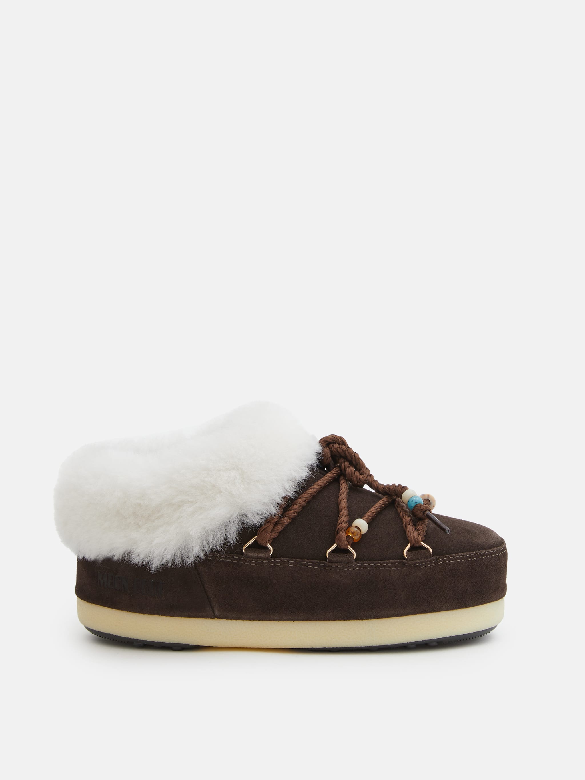 SUEDE BEADAR BROWN MULES