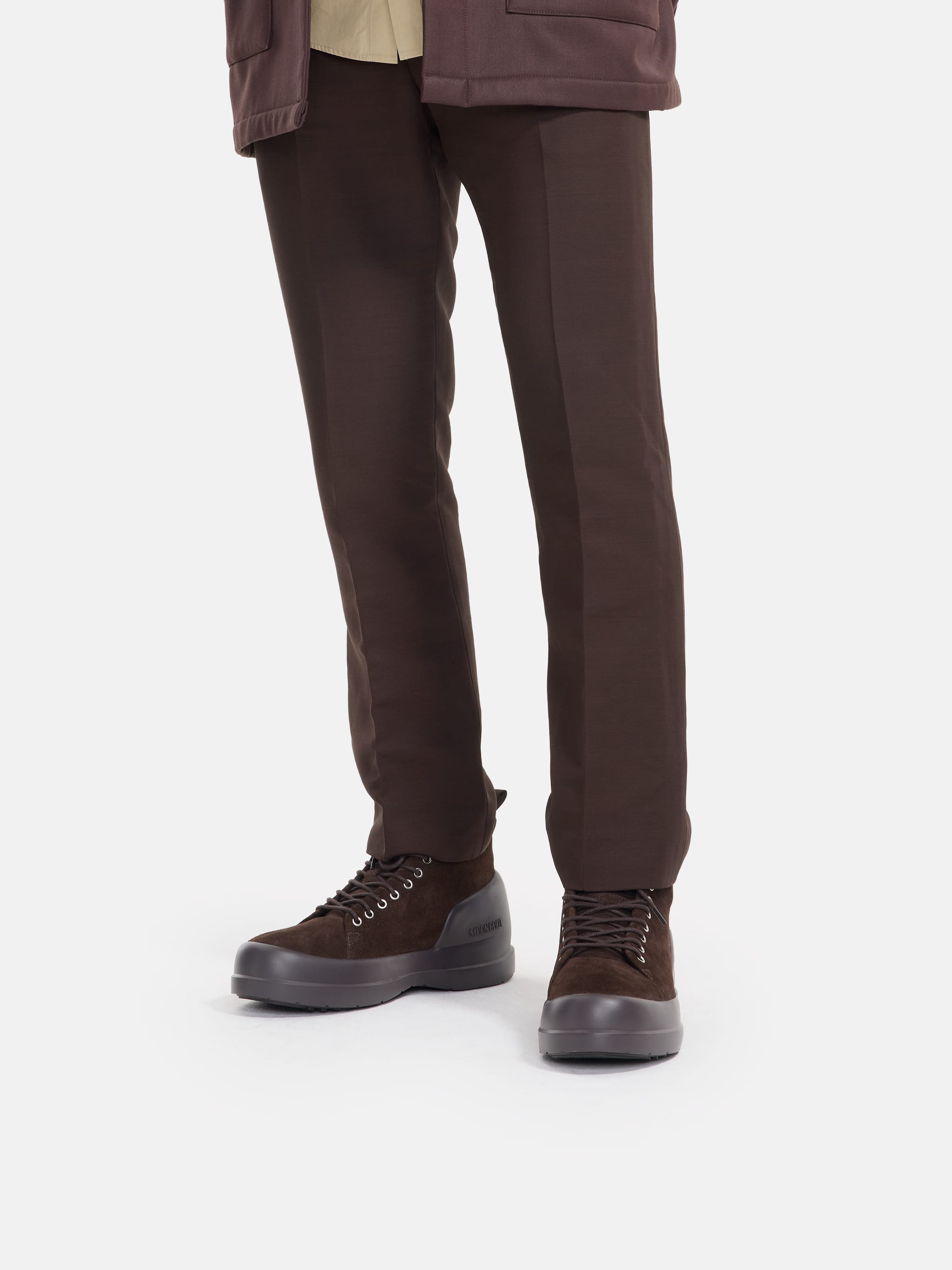 MEZZALUNA MÅTTIG MÖRKT BROWN SUEDE LACE-UP MIDSKOR
