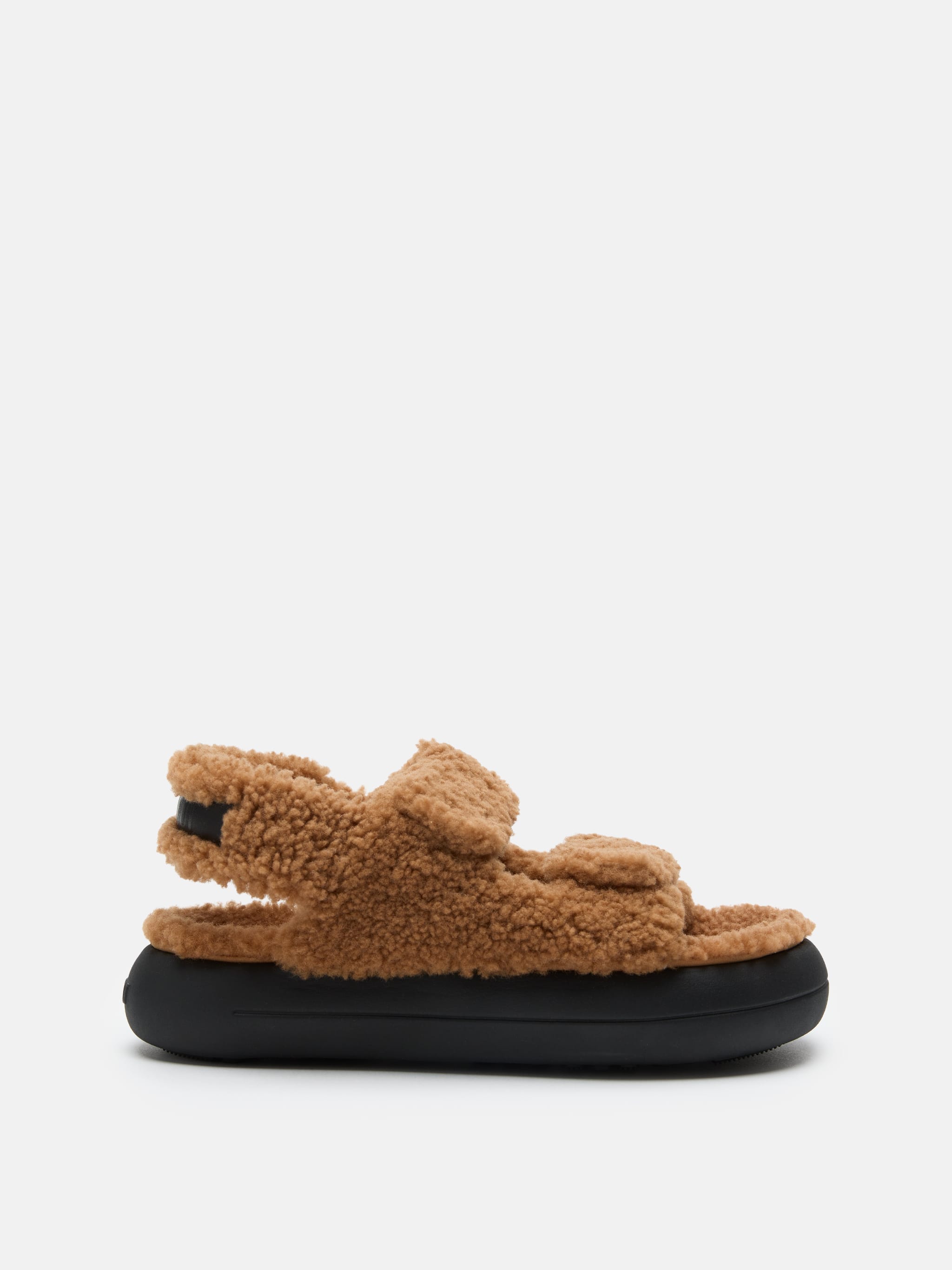 SHEARLING BROWN SANDALER