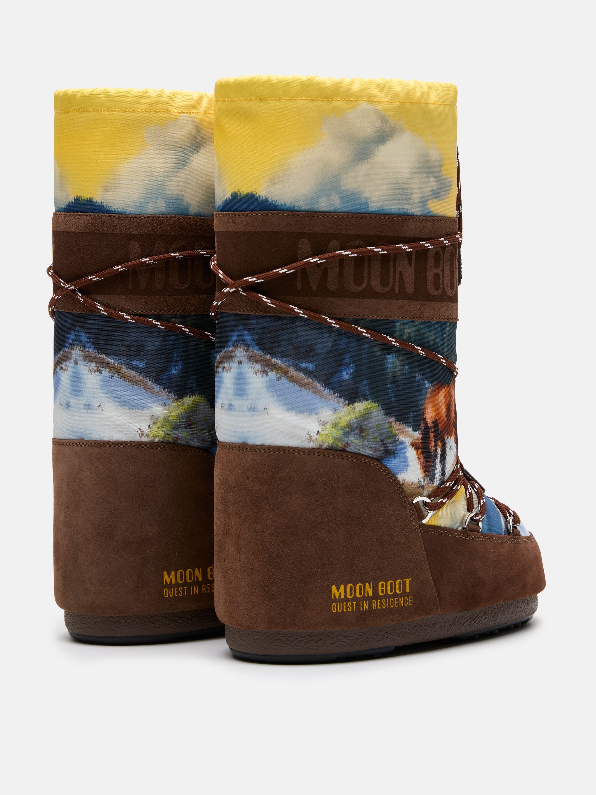 MOON BOOT X GUEST IN RESIDENCE ICON HIGH POSTKORT COCOA SKOR