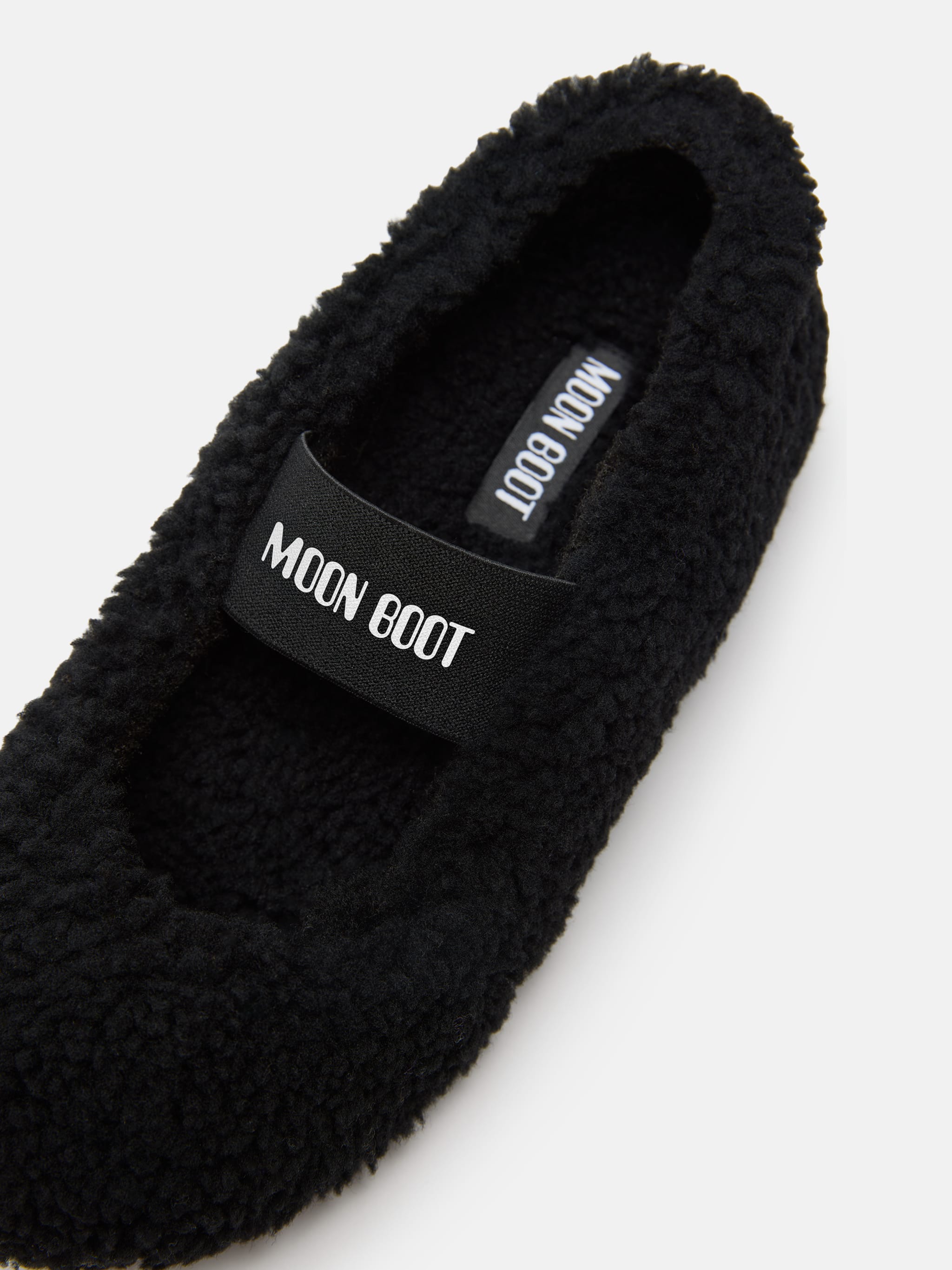 SHEARLING SVARTA BALLERINOR